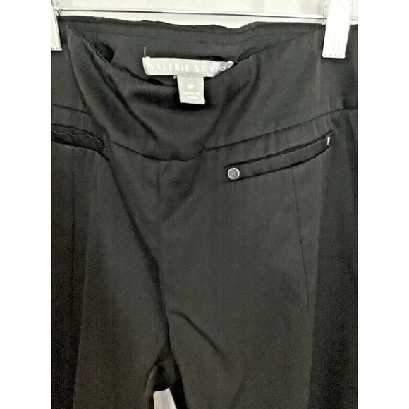 Women's Sz 8P Black Crop Lightweight Stretch Front Pocket by Valerie Stevens - Picture 4 of 7